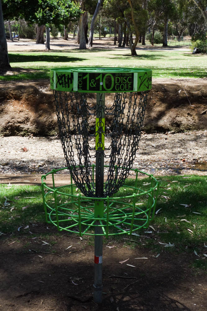 Hole 1 and 10 of Frisbee or Disc Golf in  King Rodney Park/ Ityamai-Itpina