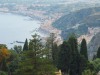 Coastal view from the Greek Theatre, Taormina, Sicily IT