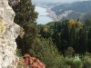 Coastal view from the Greek Theatre, Taormina, Sicily IT