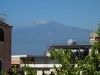 Mount Etna out of the cloud. Taormina, Sicily IT