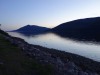 The view at dusk in front of the Croit Anna Hotel