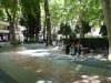 Keeping cool in Plaza de la Trinidad, Granada ES