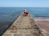 The coast and beach at Dawlish, Devon UK