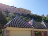 Around the swimming pool of the Parador de Carmona, Andalucia ES