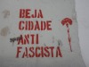 REd carnations are painted everywhere in Beja, remembering the end of fascism in Portugal.